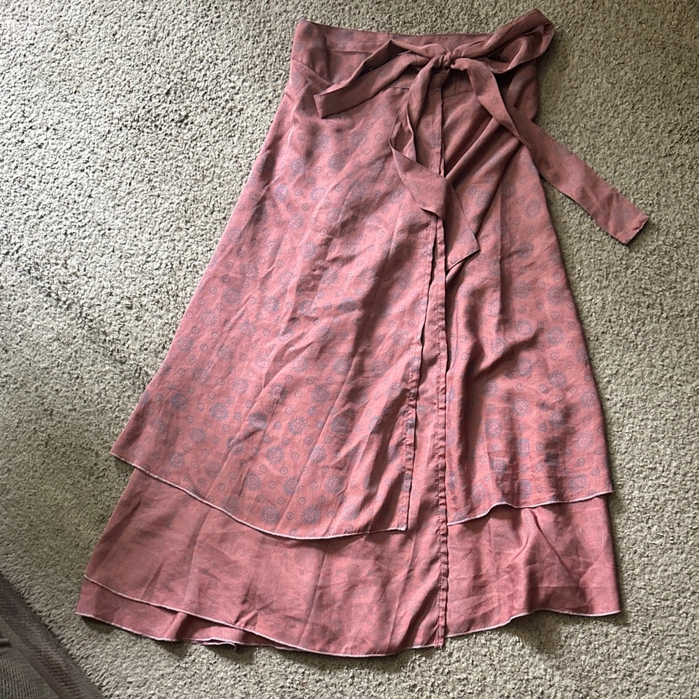 Kariza Vintgae Pink/Mauve Wrap Skirt (M)